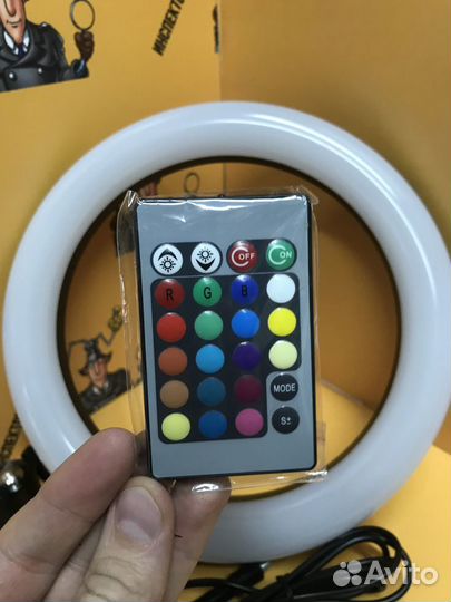 Кольцевая ламп RGB LED WH34 (33см) +держатель для