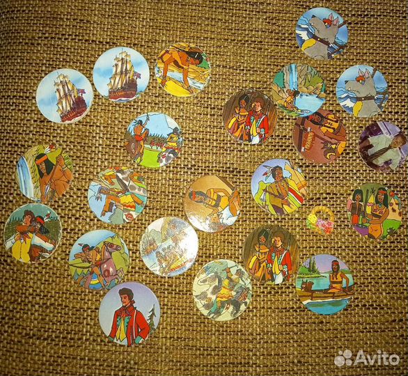Фишки сотки кэпсы Покахонтас Пиноккио Аладдин из 9