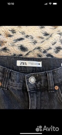 Серые джинсы zara 34 размер