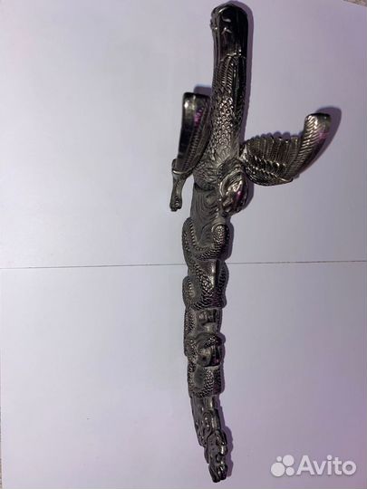 Сувенирный нож, рукоять в форме орла на охоте