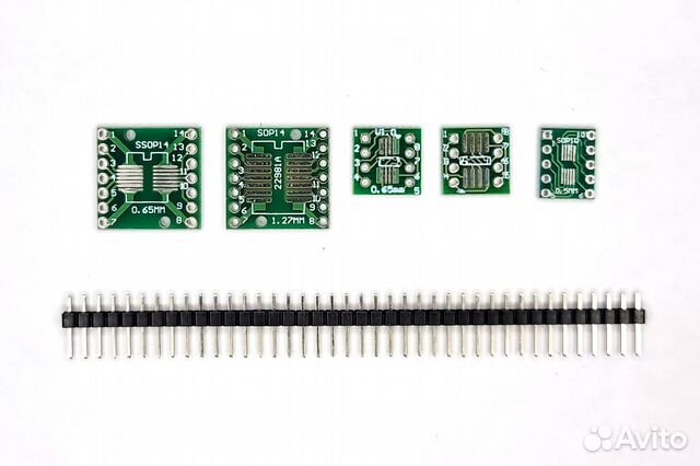 Плата адаптер ssop, SOP, SOT на DIP двусторон 5шт