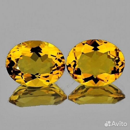 Цитрин натуральный 5,30Ct к-кт 10х8мм VVS Овал