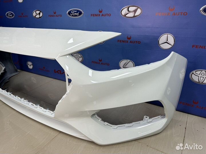 Бампер окрашенный Белый Хендай Солярис 2 от 17-20