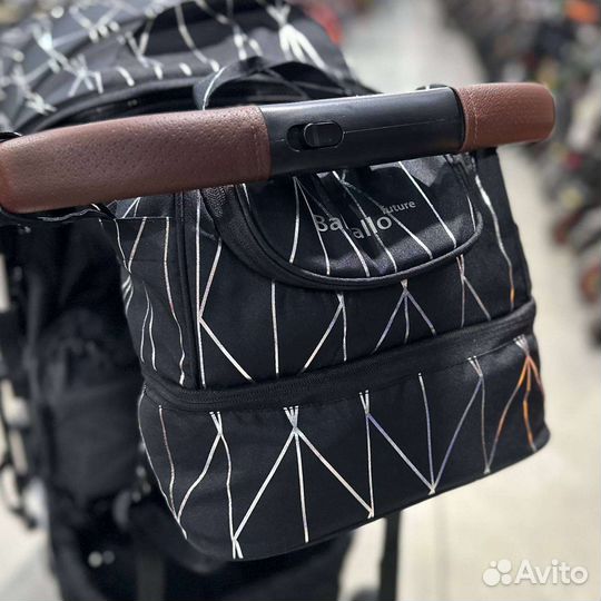 Коляска baballo 2023 серебряная полоска