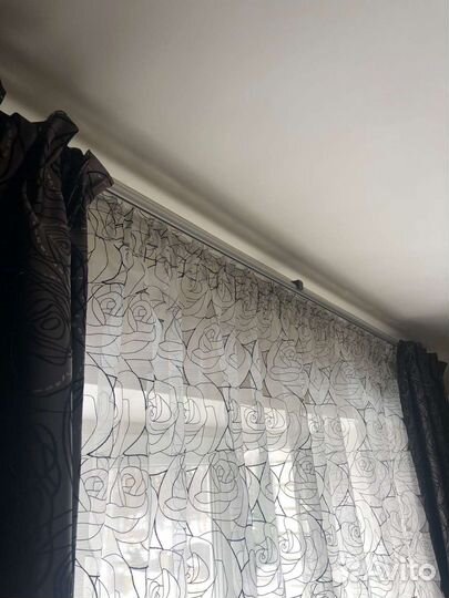 Только багетка, без штор