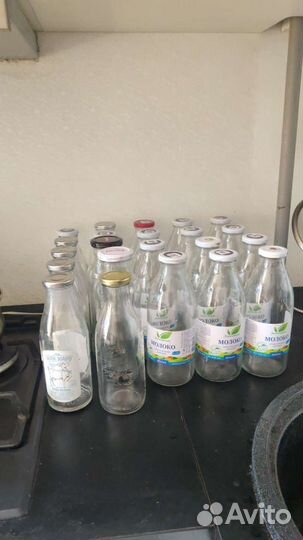 Стеклобанки и бутылки 0,75л, 0,5 л б/у