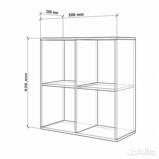 Стеллаж Стюард-201e белый деревянный полки