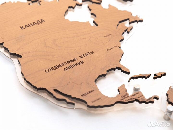 Деревянная карта мира Уфа Сагано