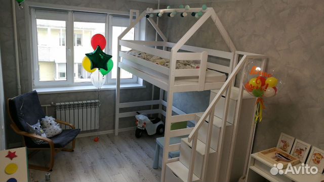 Кровать чердак детская мебель