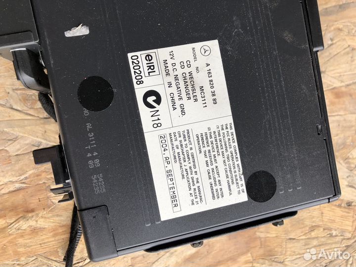 CD-Чейнджер мерседес 163 mercedes ml163 w163