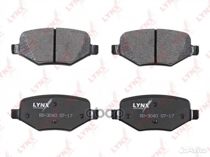 Колодки тормозные дисковые зад BD3040 lynxauto