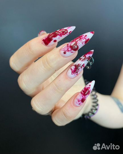 Маникю гель лак (шелак) наращивание