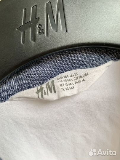 Hm рубашка белая для мальчика 164