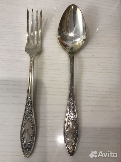 Набор столовых приборов мельхиор СССР