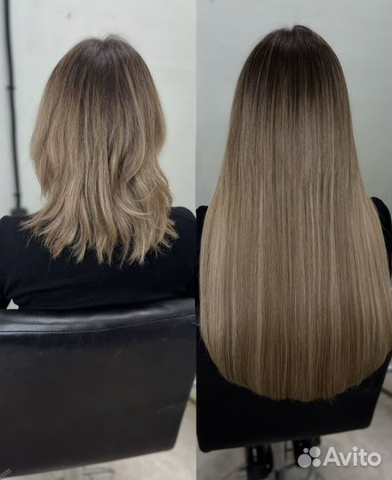 Наращивание волос (капсульное, горячая технология)