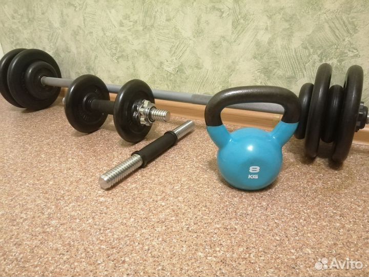 Гантели разборные обрезиненные