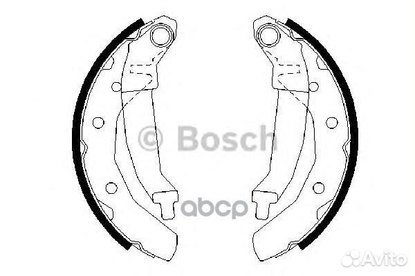Колодки торм барабан Daewoo Matiz 0986487628 Bosch
