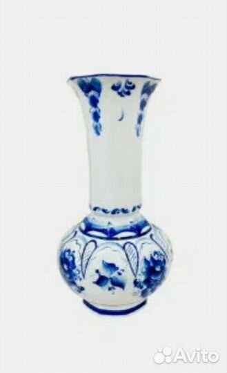 Ваза новая для цветов гжель