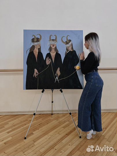 Картина маслом на холсте 100*100