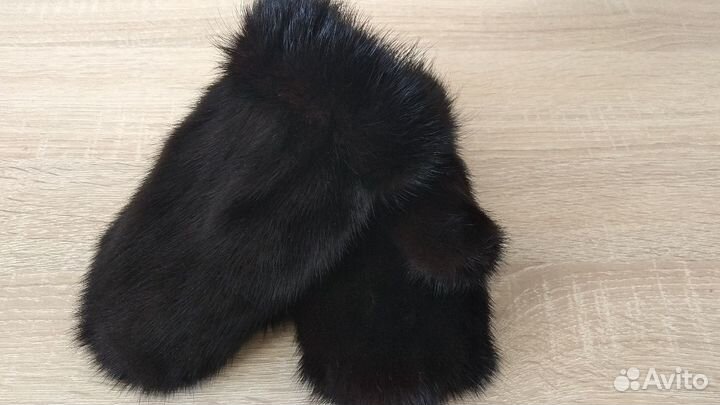 Варежки детские из меха норки