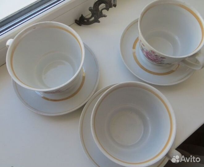 Чайная пара, чашка, бокал, блюдце.450 мл 3шт