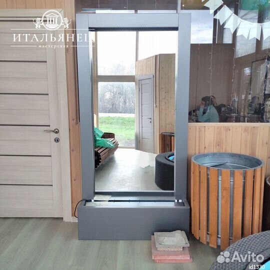 Напольный водопад-фонтан для дома Зеркало