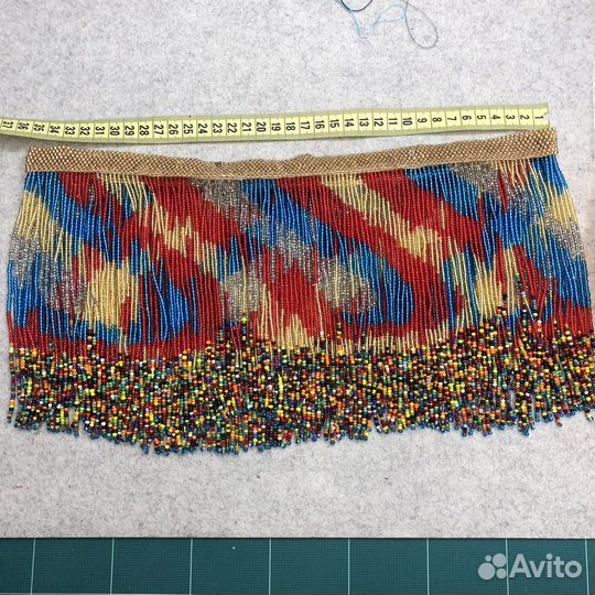 Винтажное украшения из бисера для абажура