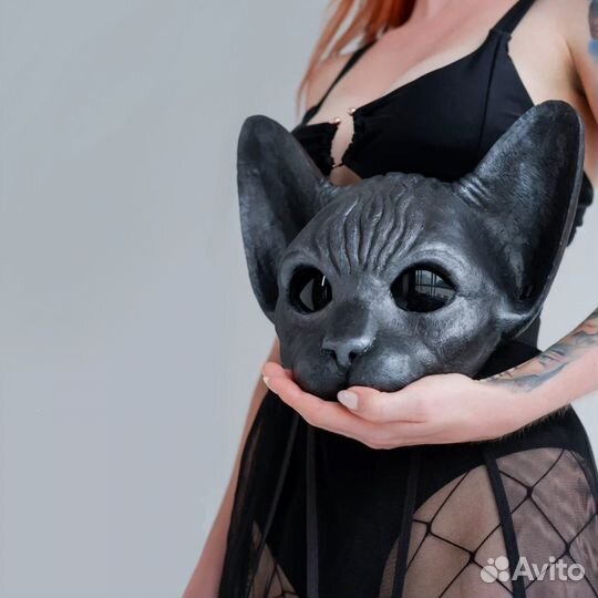 Маска сфинкса, маска кошки на праздник, квадробика