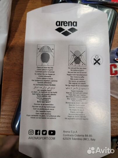 Шапочка для плавания arena