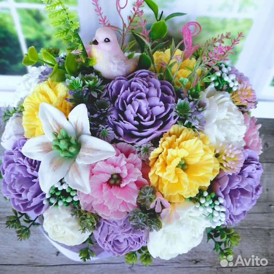 Букет из мыла ручной работы