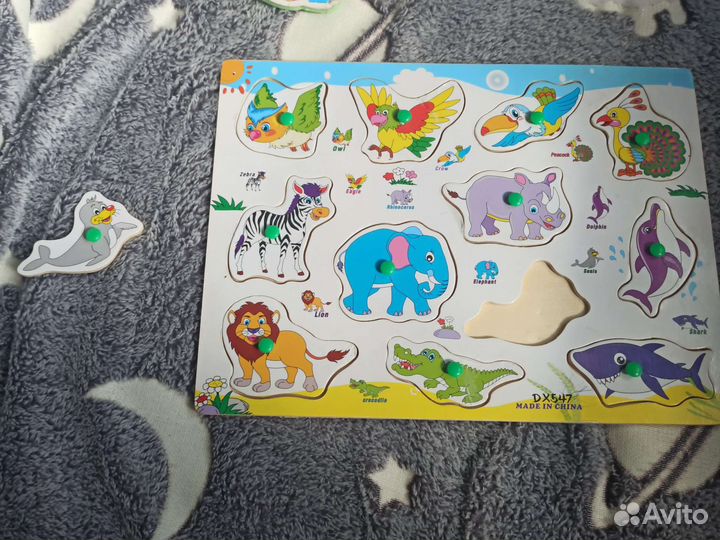 Развивающие деревянные игрушки сортер пазл