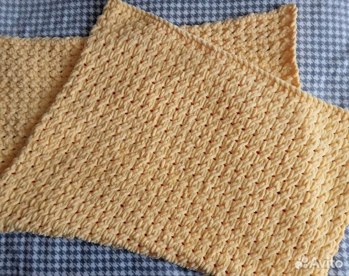 Плед плюшевый ручной работы 100х160