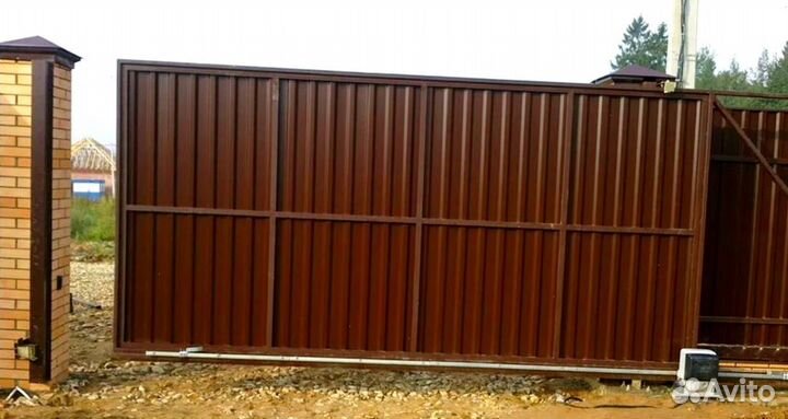 Откатные ворота на участок