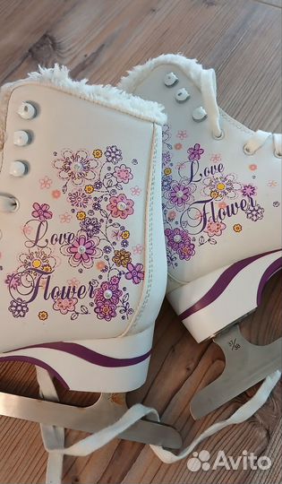 Коньки фигурные kreiss 38р. для девочки утепленные