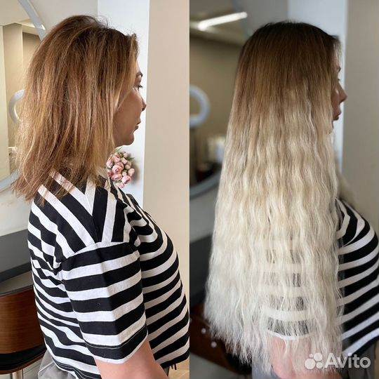 Наращивание натуральных волос