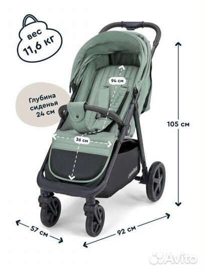 Новая прогулочная коляска всесезонная Junion Zuzu