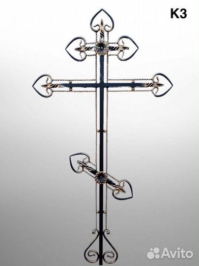 Крест на могилу кованый