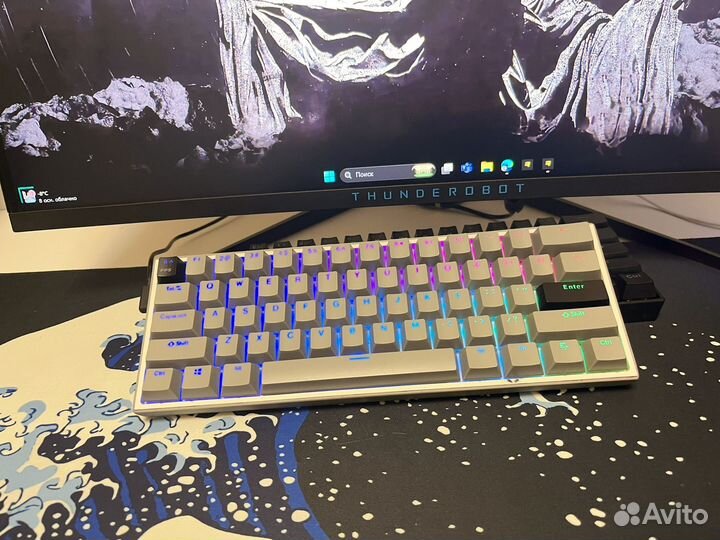 Механическая клавиатура redragon fizz k617 rgb 60%