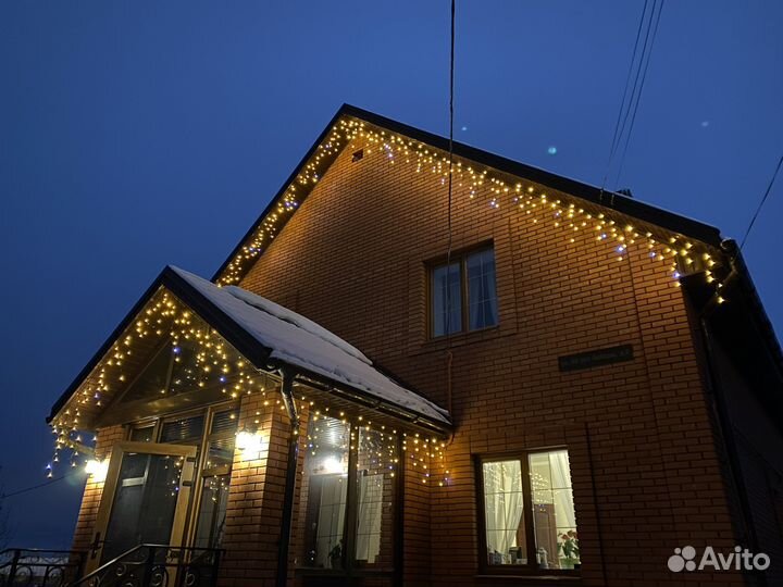 Светодиодная гирлянда / Бахрома Монтаж