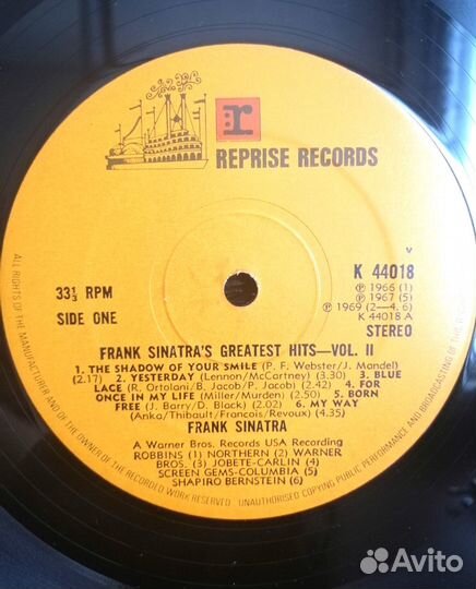 Пластинки - альбомы Frank Sinatra / NM