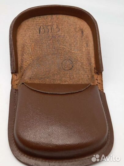 Винтажный кожанный кошелек для мелочи Ленинград