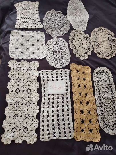 Салфетки вязаные и с вышивкой