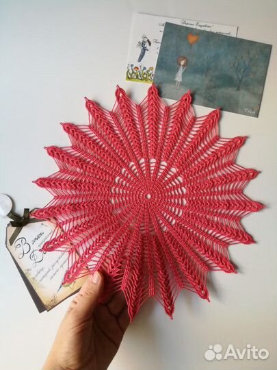 Салфетка вязаная, ручная работа