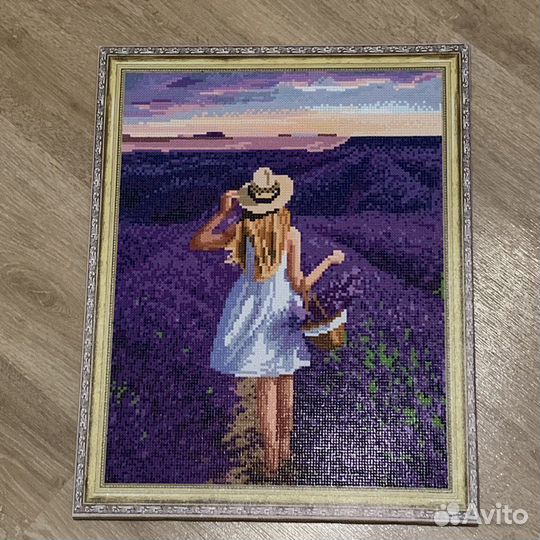 Алмазная мозаика «Девушка в лавандовом поле»