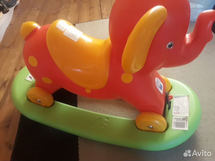 Детская качалка-каталка Pilsan Слон Red/Красный