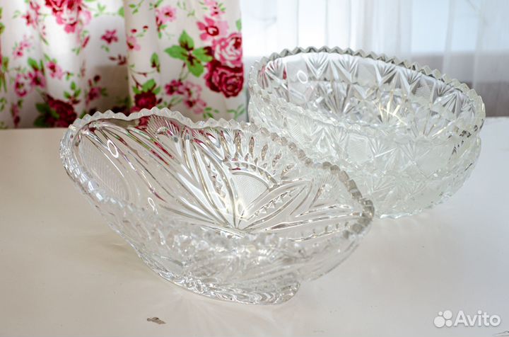 Вазы хрустальные, винтаж СССР
