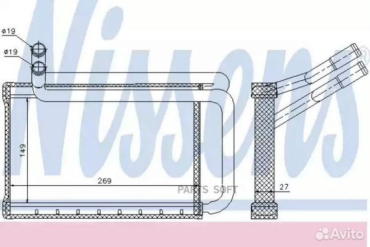 Радиатор отопителя hyundai H1 (2007) 2.5 crdi