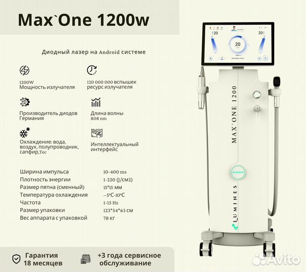 Аппарат для эпиляции люминес Макс-Ван 1200W