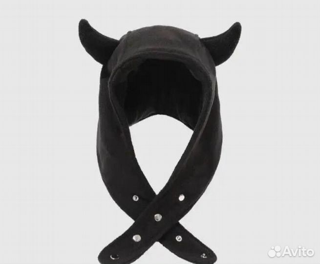 Шапка демон с рожками нефор y2k