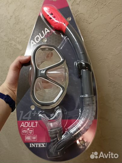 Маска и трубка для снорклинка intex
